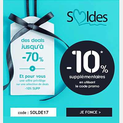 Portfolio - Emailing marketing Deals par Frédérique Celeste - Opération Soldes d'hiver