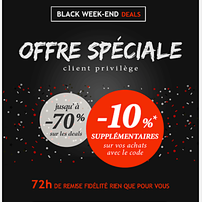 Portfolio - Emailing marketing Deals par Frédérique Celeste - Opération Black Friday